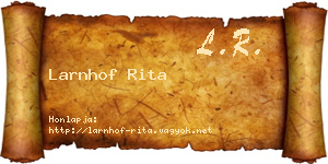 Larnhof Rita névjegykártya